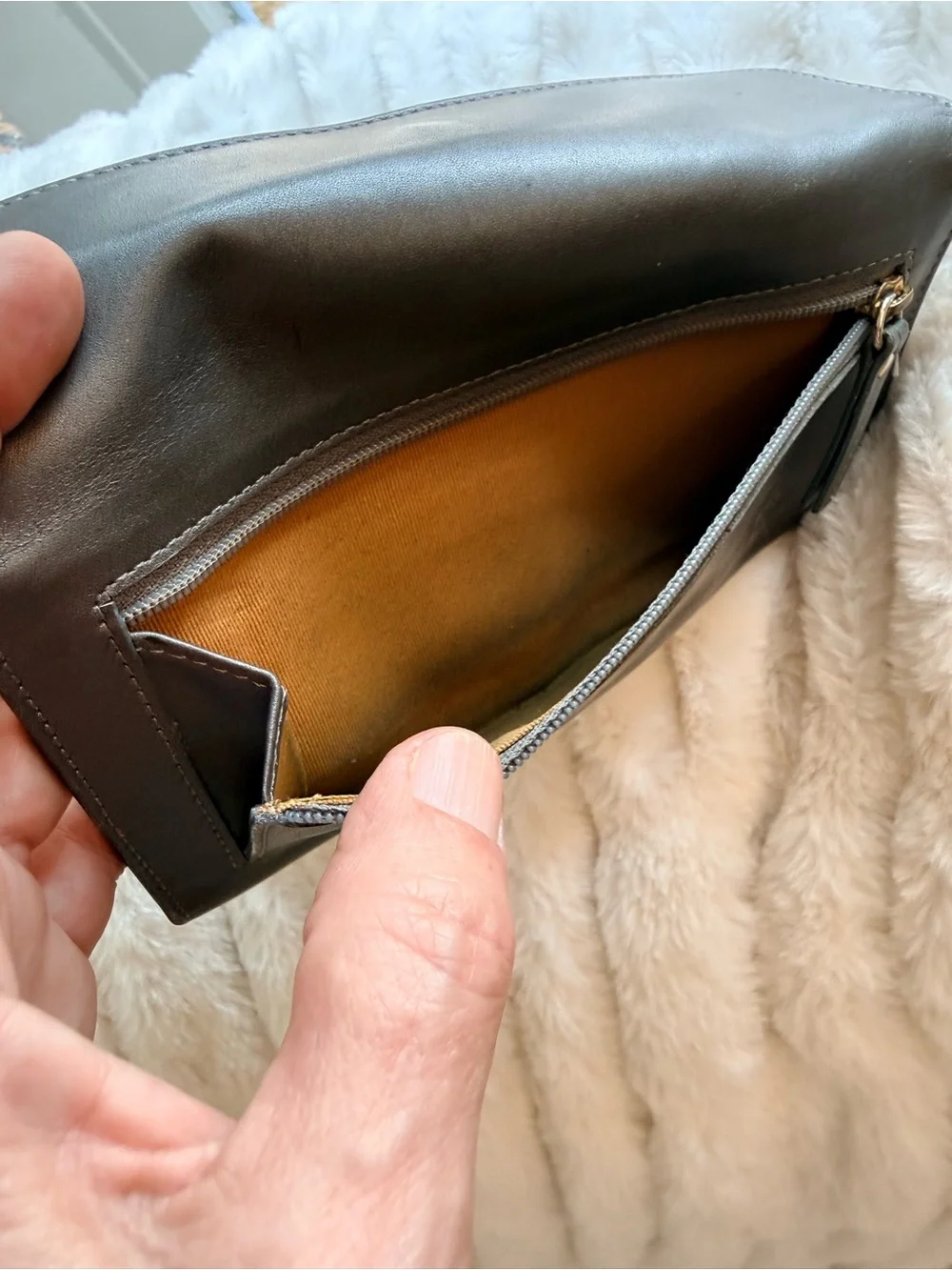 Tusk Leather Continental Wallet gray